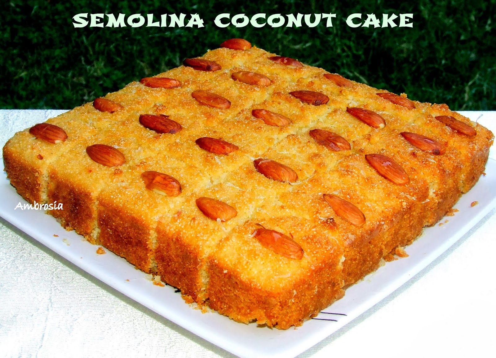 AMBROSIA Semolina Coconut Cake (Egg less)
