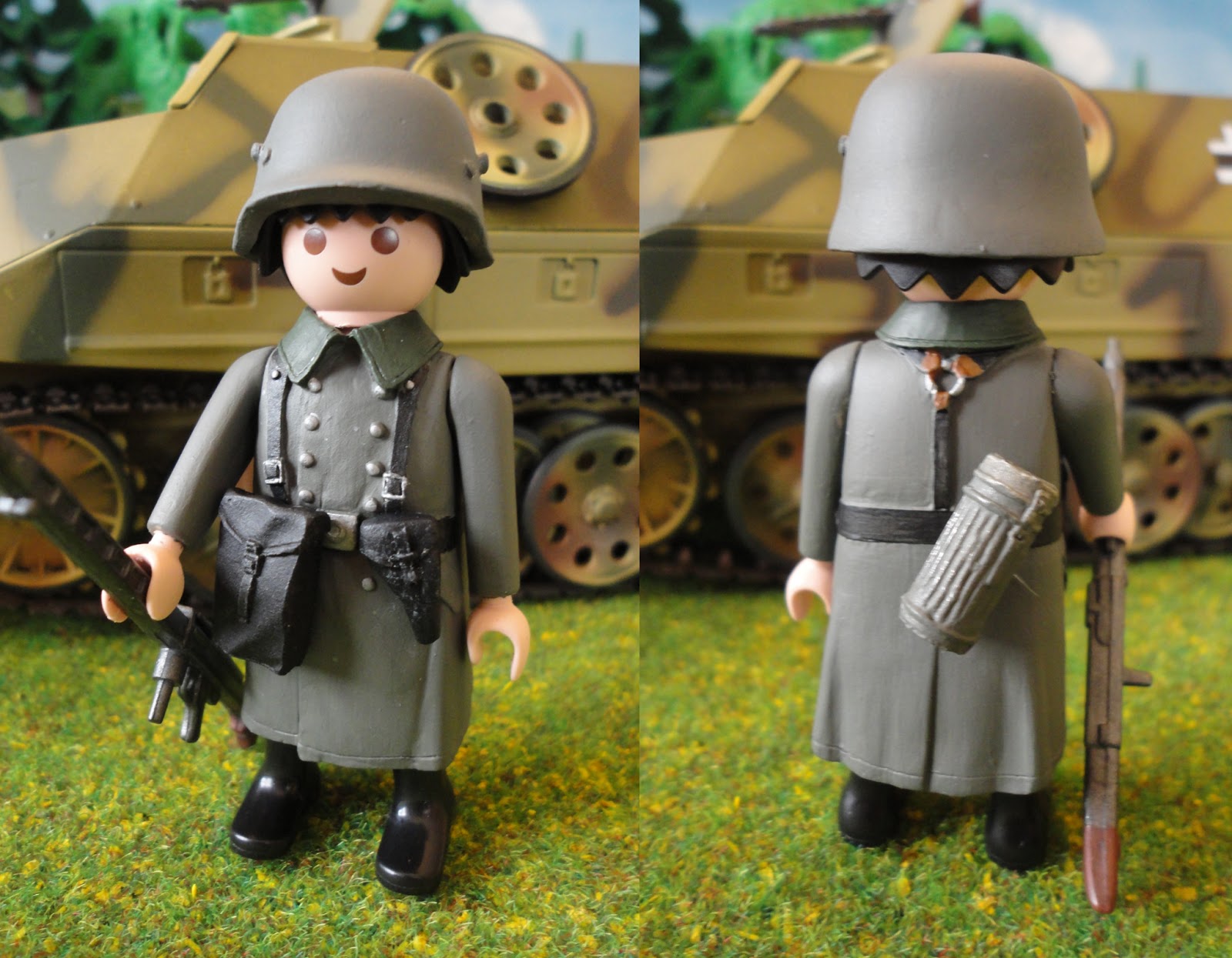 WW2 Playmobil Mitrailleur+en+manteau