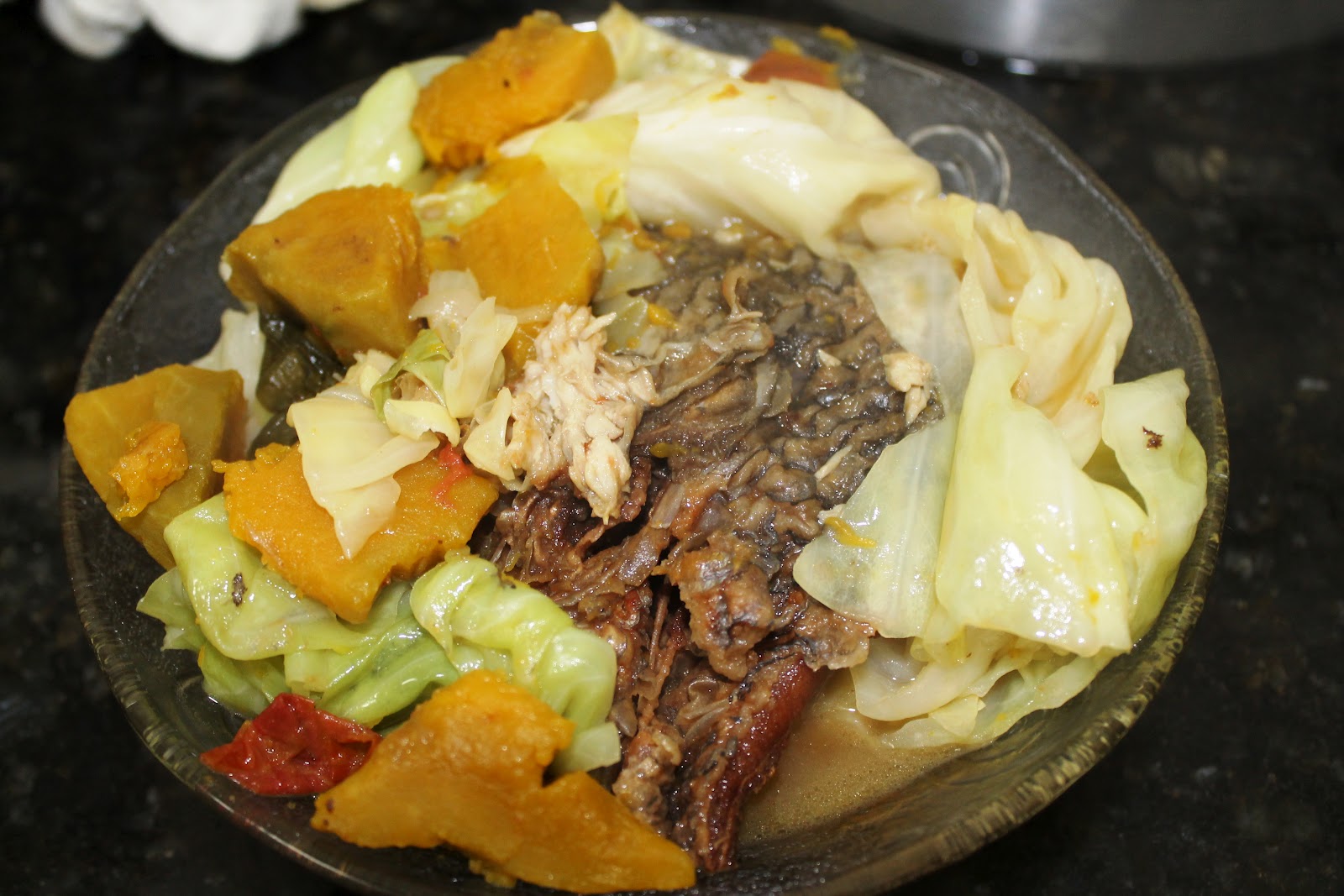 Mely's kitchen Leftover Fried Fish with Squash and Cabbage