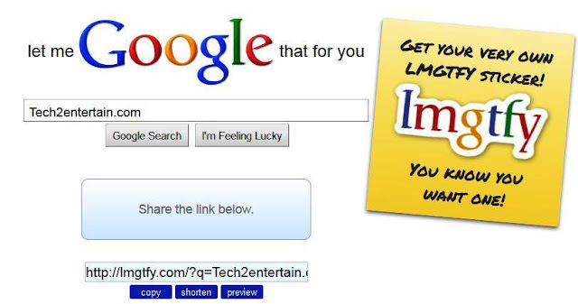 Let Me Google That For You | Google Search For Lazy People