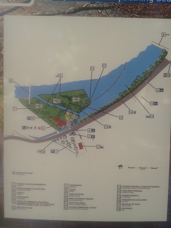 Mapa local Praia Fluvial de Sandomil