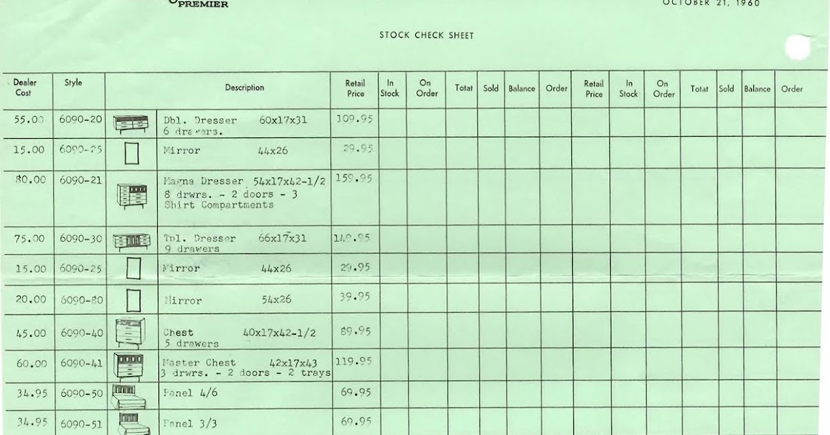 Mad for MidCentury Original Broyhill Sculptra Price Sheets