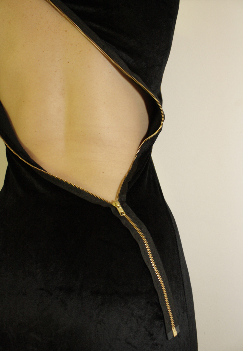 Stylists Backless zipper dress ( customizing )