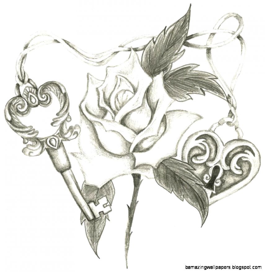 Heart And Rose Beautiful Image Drawing Drawing Images Heart And Rose Beautiful Image Drawing Drawing Images