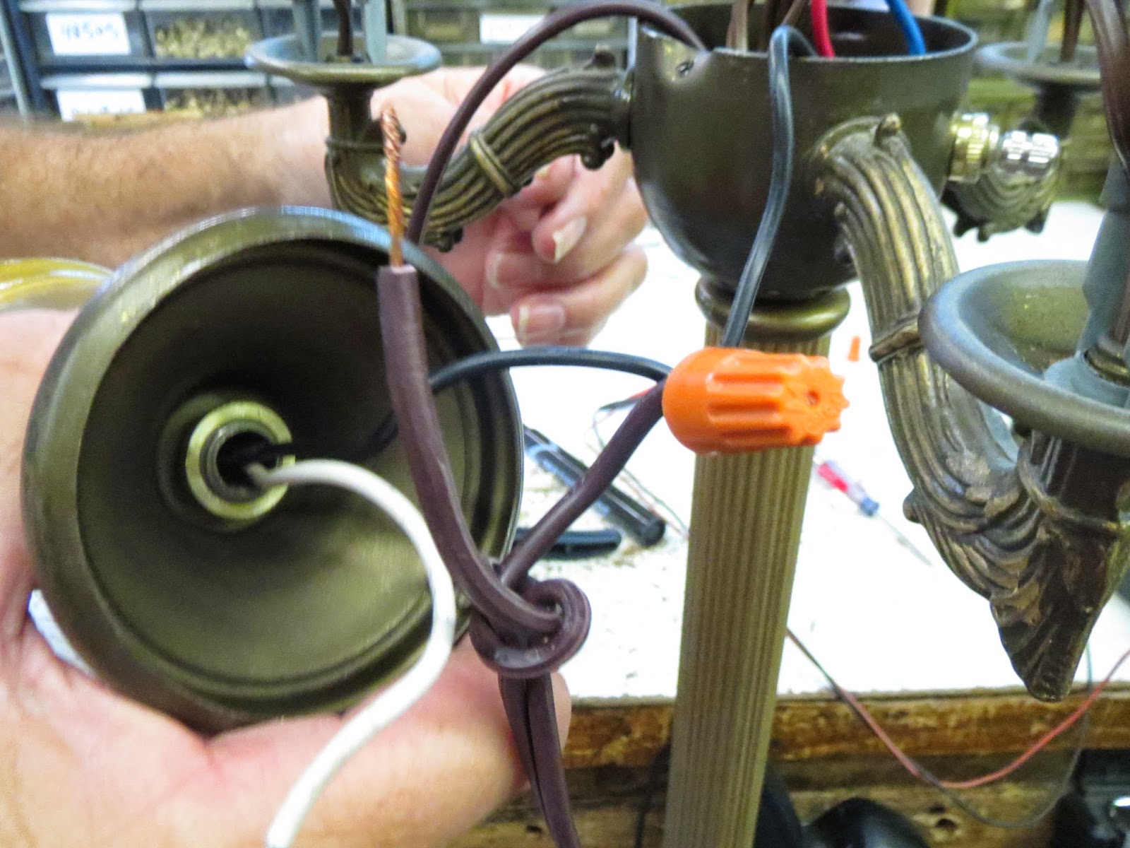 Lamp Parts and Repair Lamp Doctor Broken Antique Brass Reflector