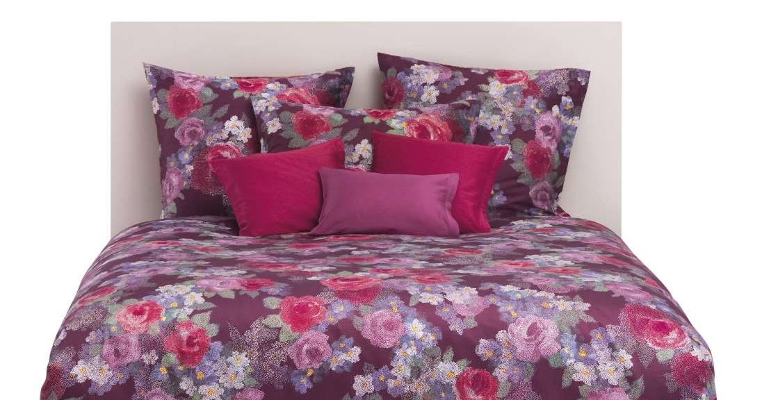 Contemporary Rose Pattern Bedding Schlossberg Rosanna Sheet Envy