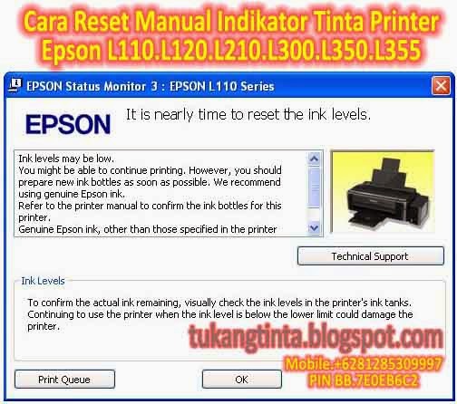 ... Printer Infus: Cara Reset Manual Indikator Tinta Epson L110.L120.L210