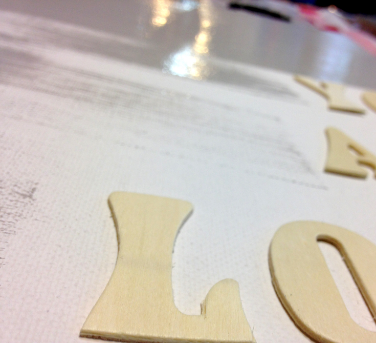 DIY canvas word art A Hopeful Hood