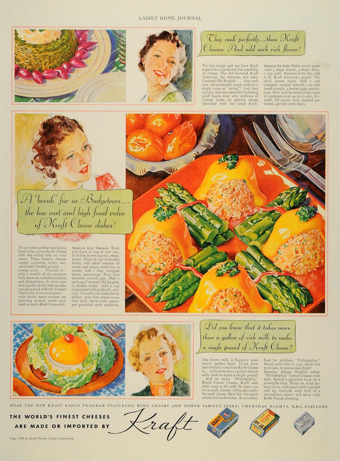 Vintage Recipe Blog Kraft Cheese and Breasts