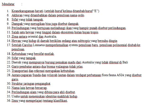 Alfiyanizerz Tts Biologi Jawaban Bab Keanekaragaman Hayati