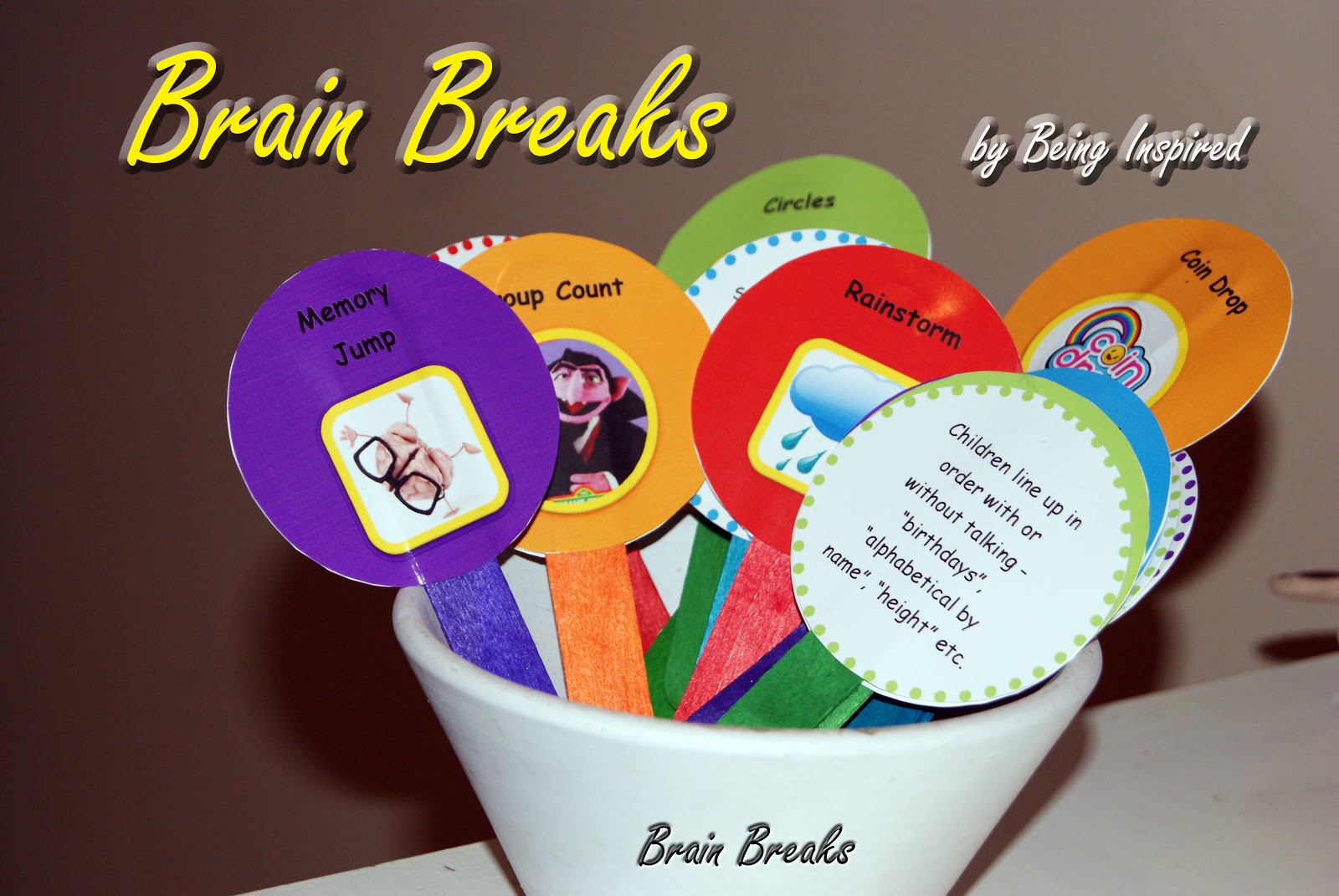 Being Inspired Brain Breaks Freebie