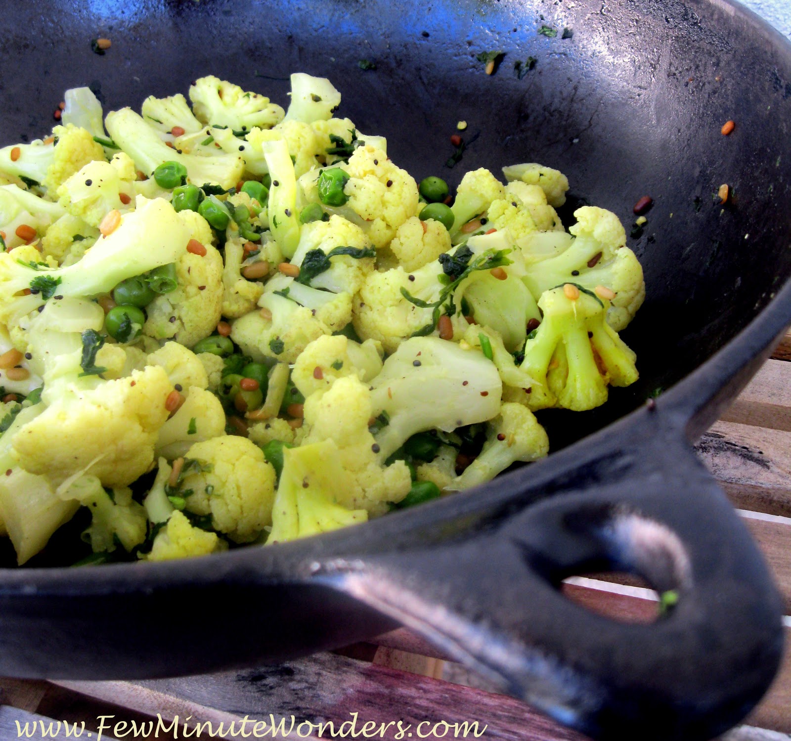 Quick Cauliflower Poriyal on cast - Essential Traditions