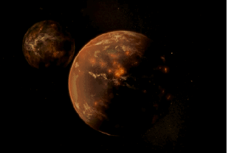 Planetas y estrellas ·~· Gif+Choque+de+planetas