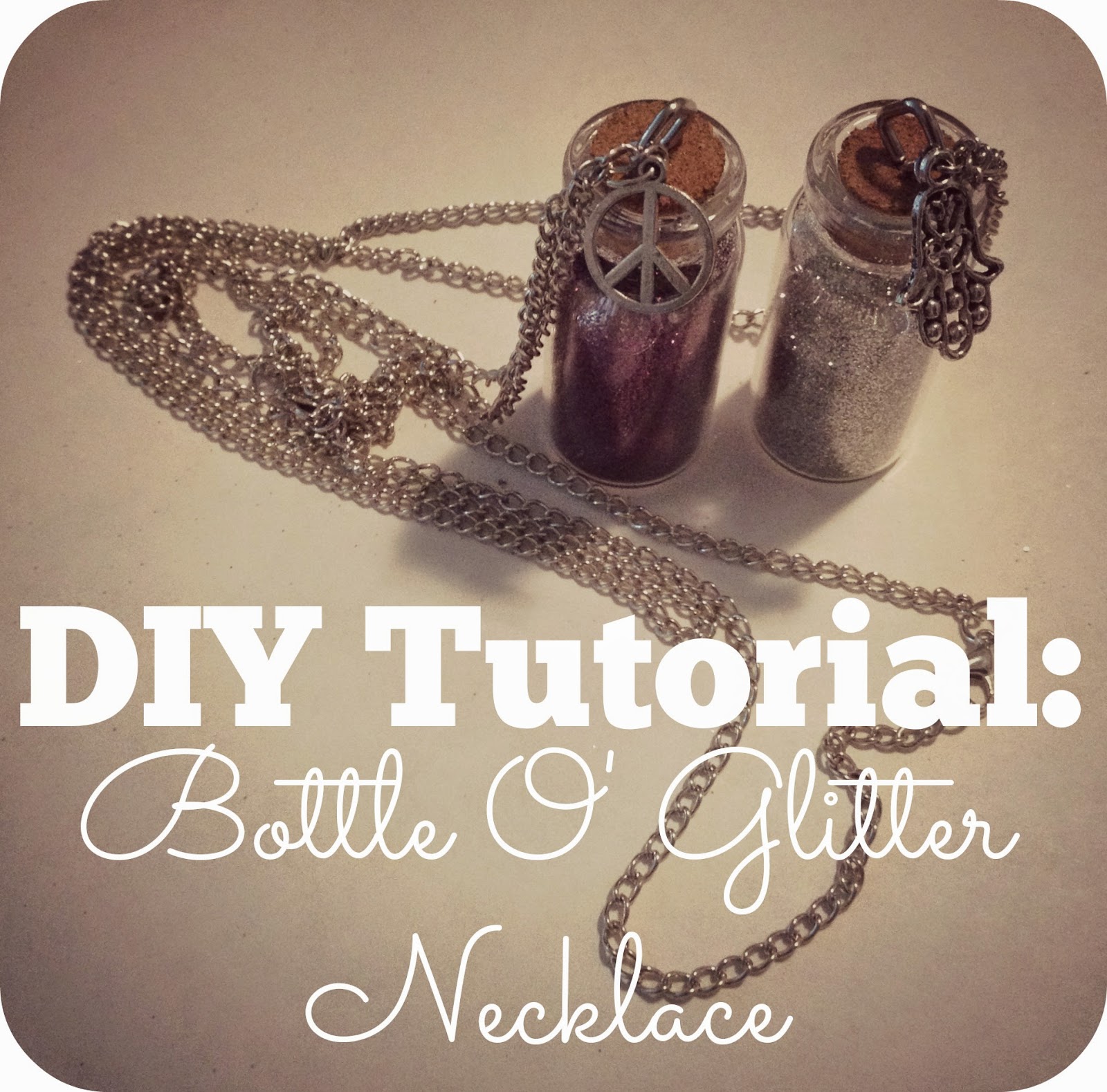 2MESSY DIY Bottle O' Glitter Necklace