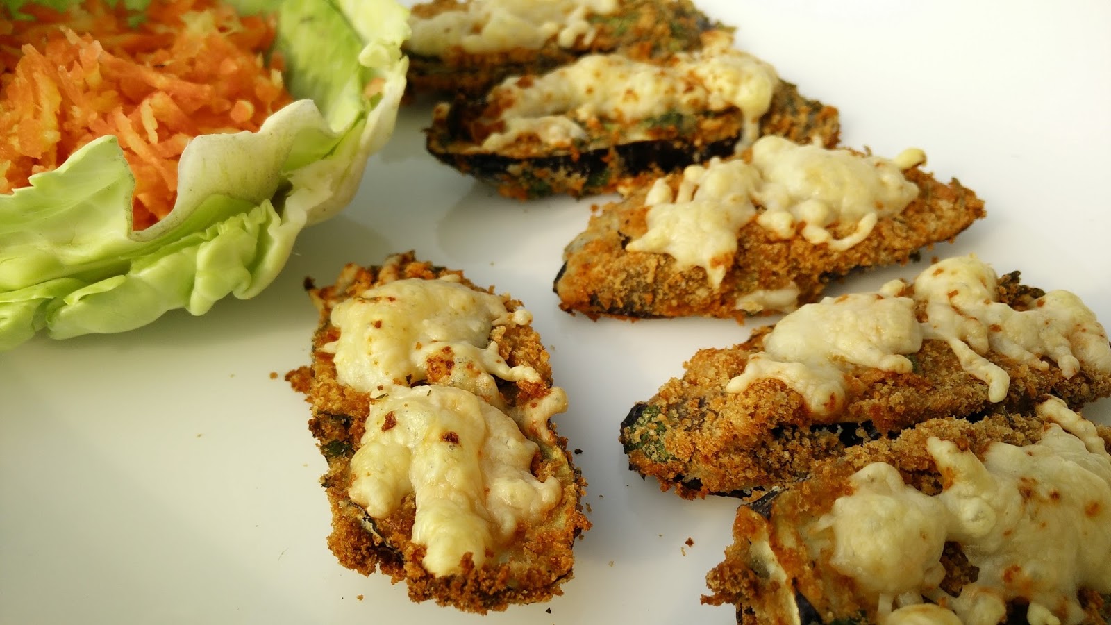 Baked Aubergine Cheese Slices Air fryer Recipe Healthy Kadai