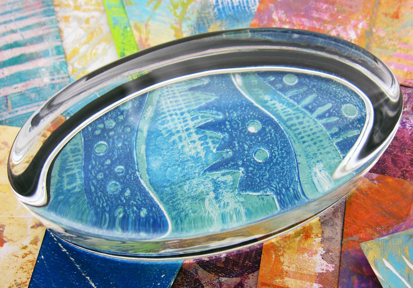 Printing with Gelli Arts® DIY Gelli® Print Glass Paperweights!
