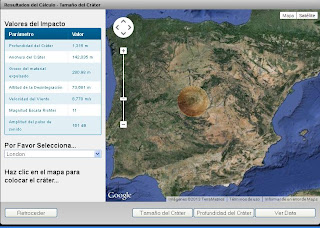 Calcular el impacto de un asteroide