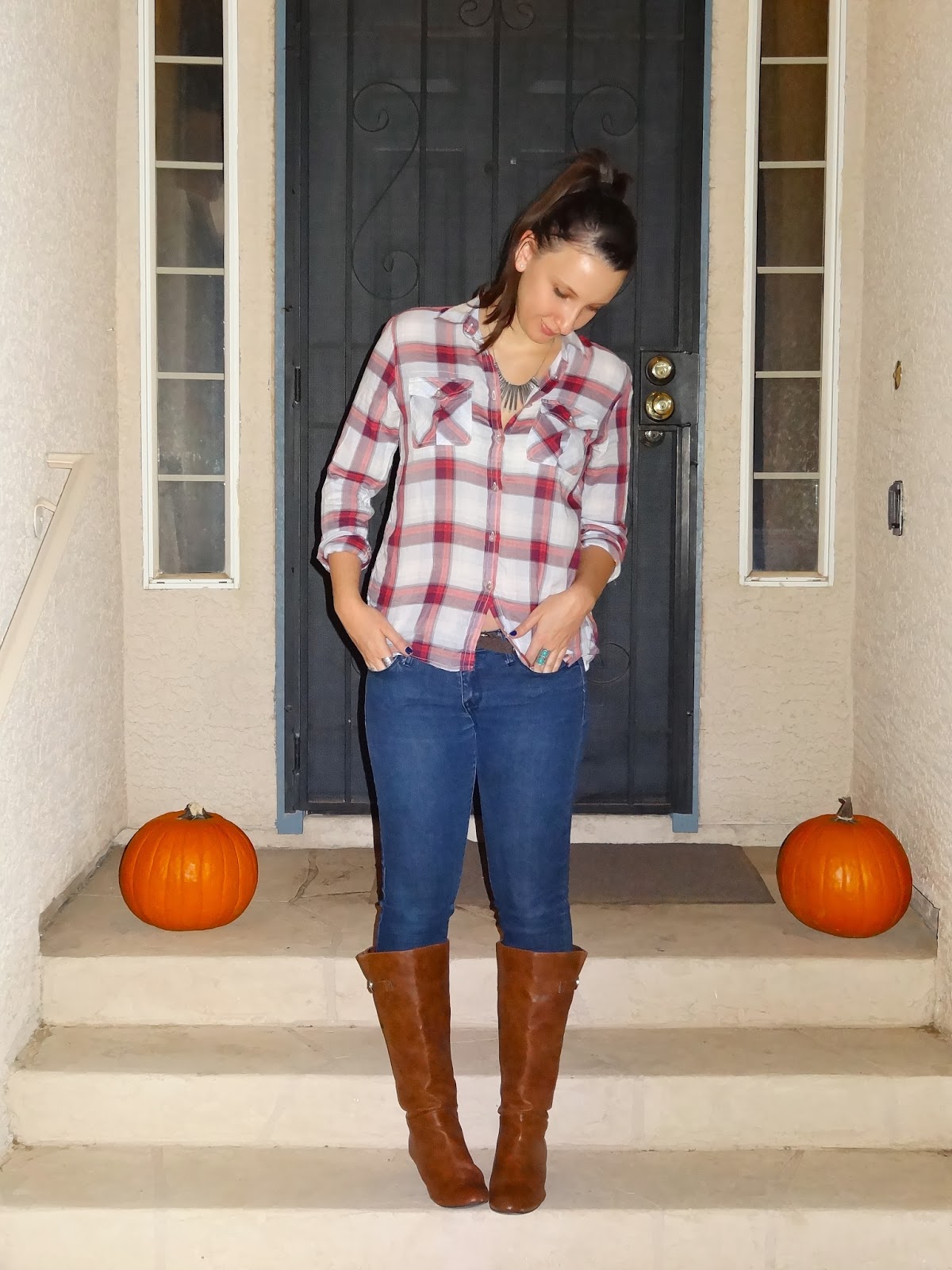 LunaVida Mad for Plaid Flannel + Skinny Jeans + Boots