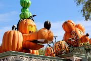 These pumpkin characters greeted guests at the theme park's . (img )