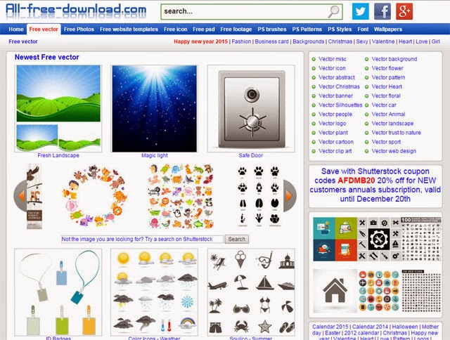 free vector website list for web designer http://all-free-download.com/