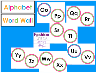 Kindergarten Word Wall | Fashion Craze Learning Days