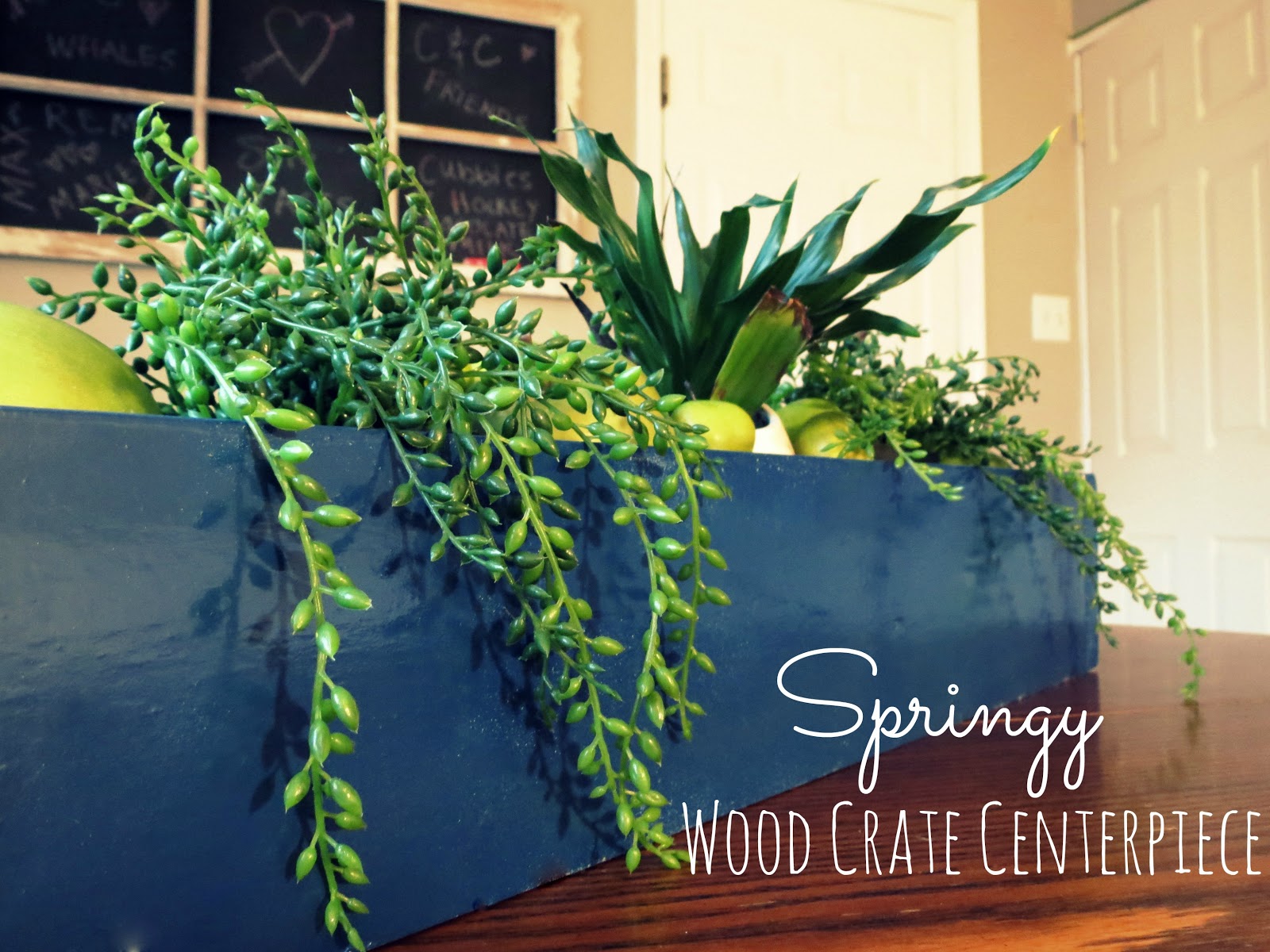 Wood Crate Centerpiece