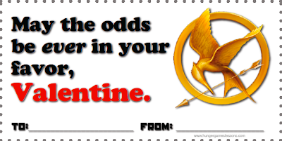 Hunger Games Valentines - Odds in Your Favor - Free Download www.hungergameslessons.com