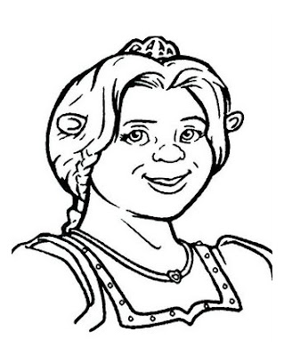 4 Free Princess Fiona Shrek Coloring Pages
