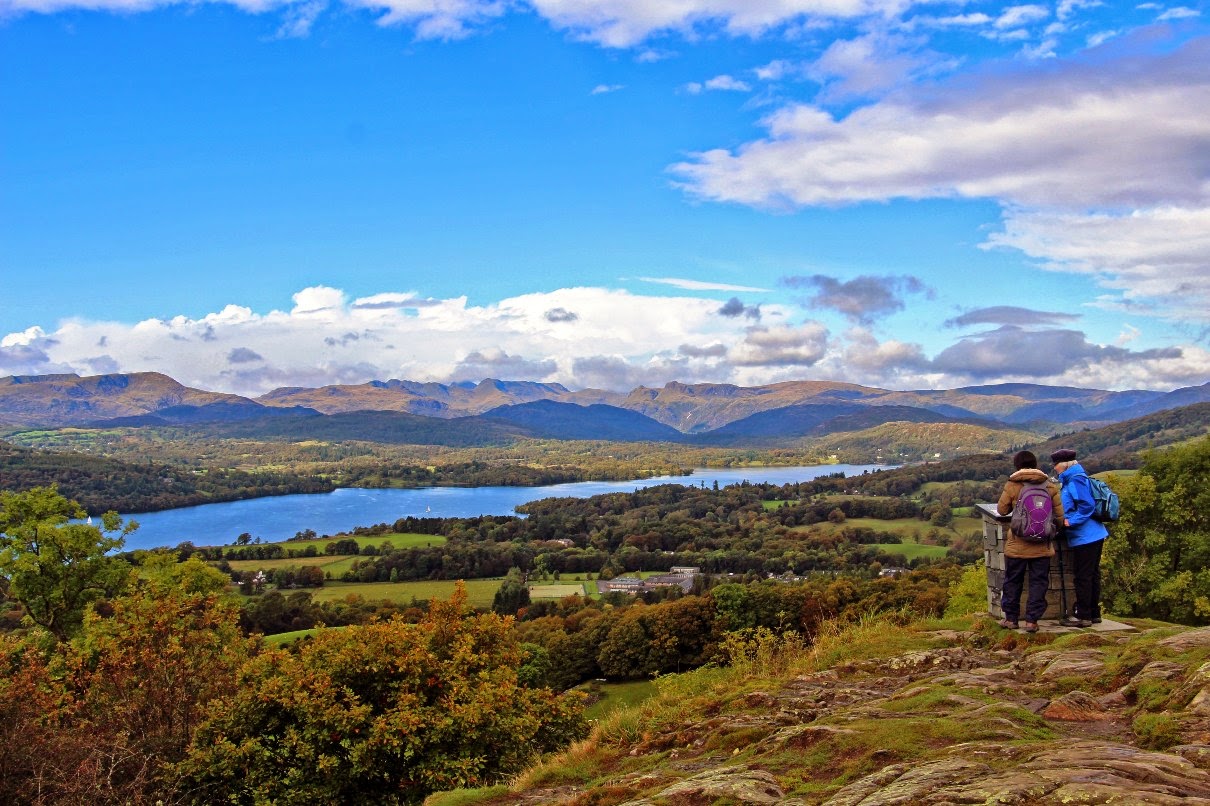 the viewing deck Lake District Hiking 1st part; Sightseeing the