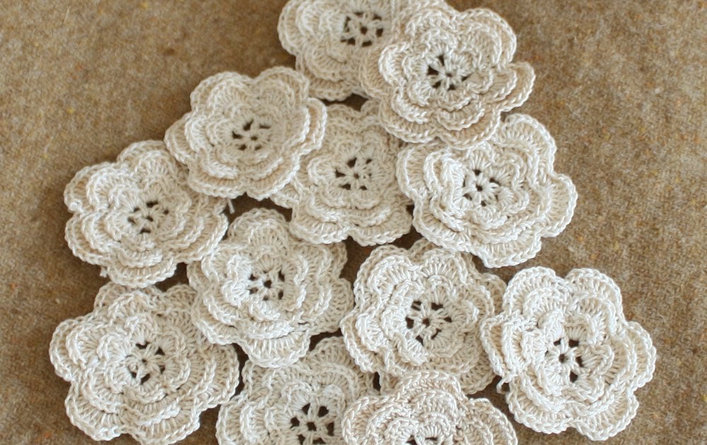 Wild Rose Vintage Crochet Flowers and Rick Rack Roses