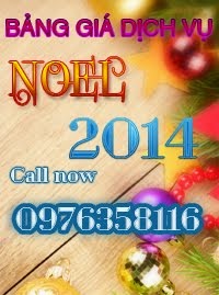 Bảng báo giá dịch vụ noel 2014