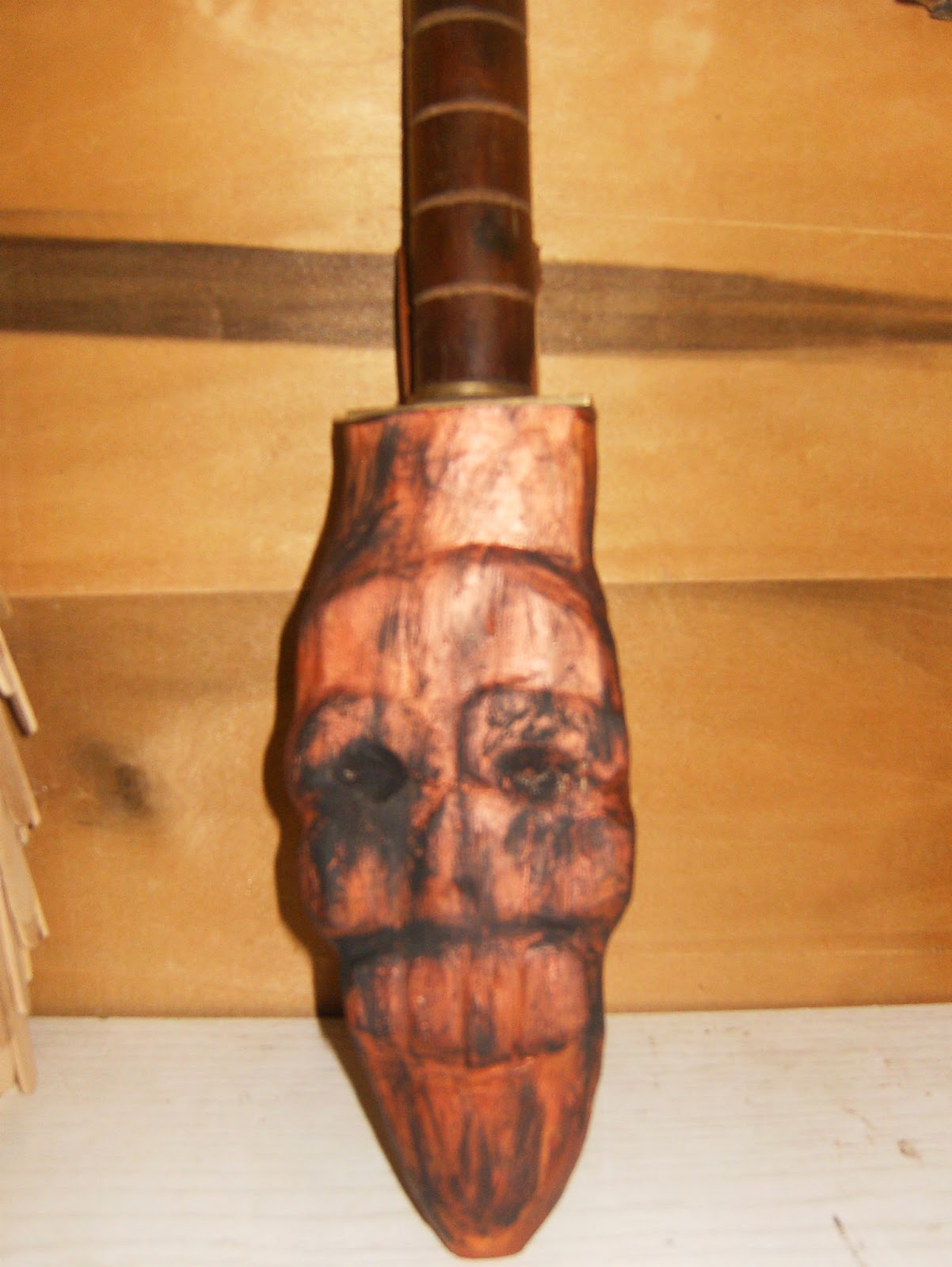 Inside The Inner Halls of Patrick's Mind Hand carved wooden knife sheath