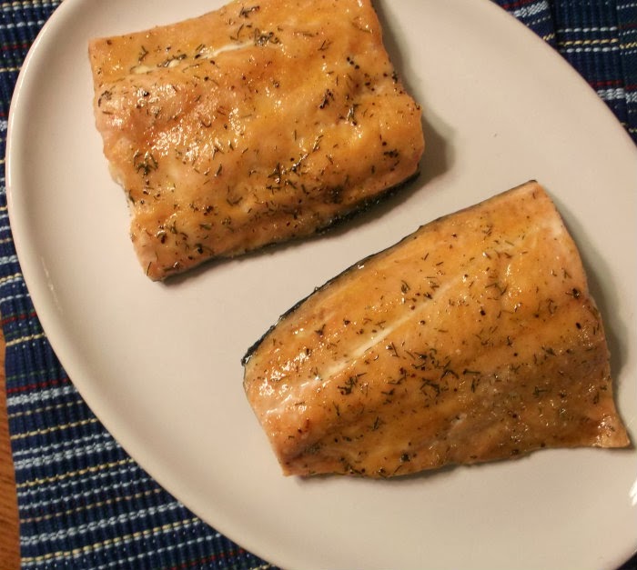 glazed salmon fillet