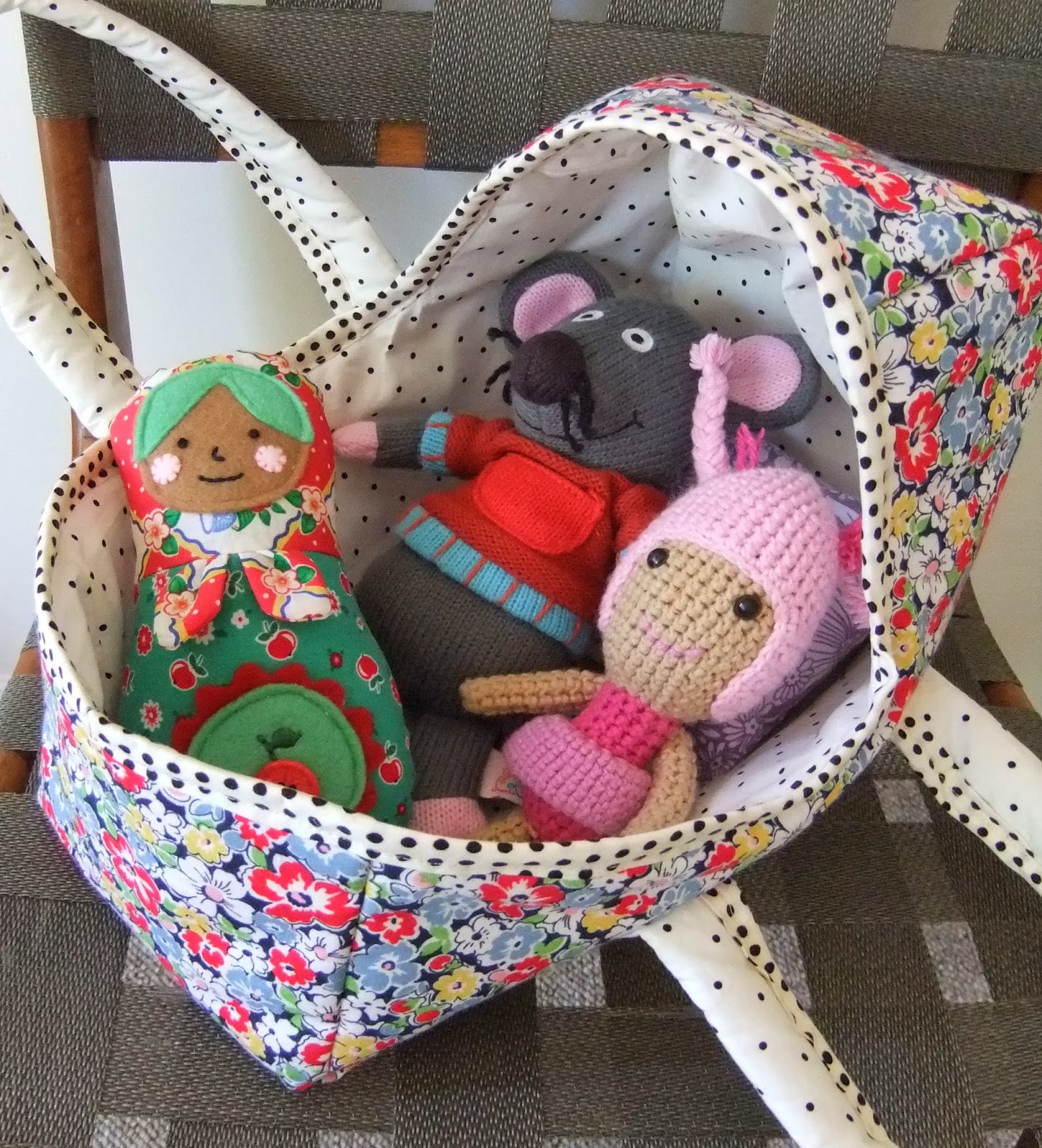 I Love Buttons By Emma Baby Doll Basket