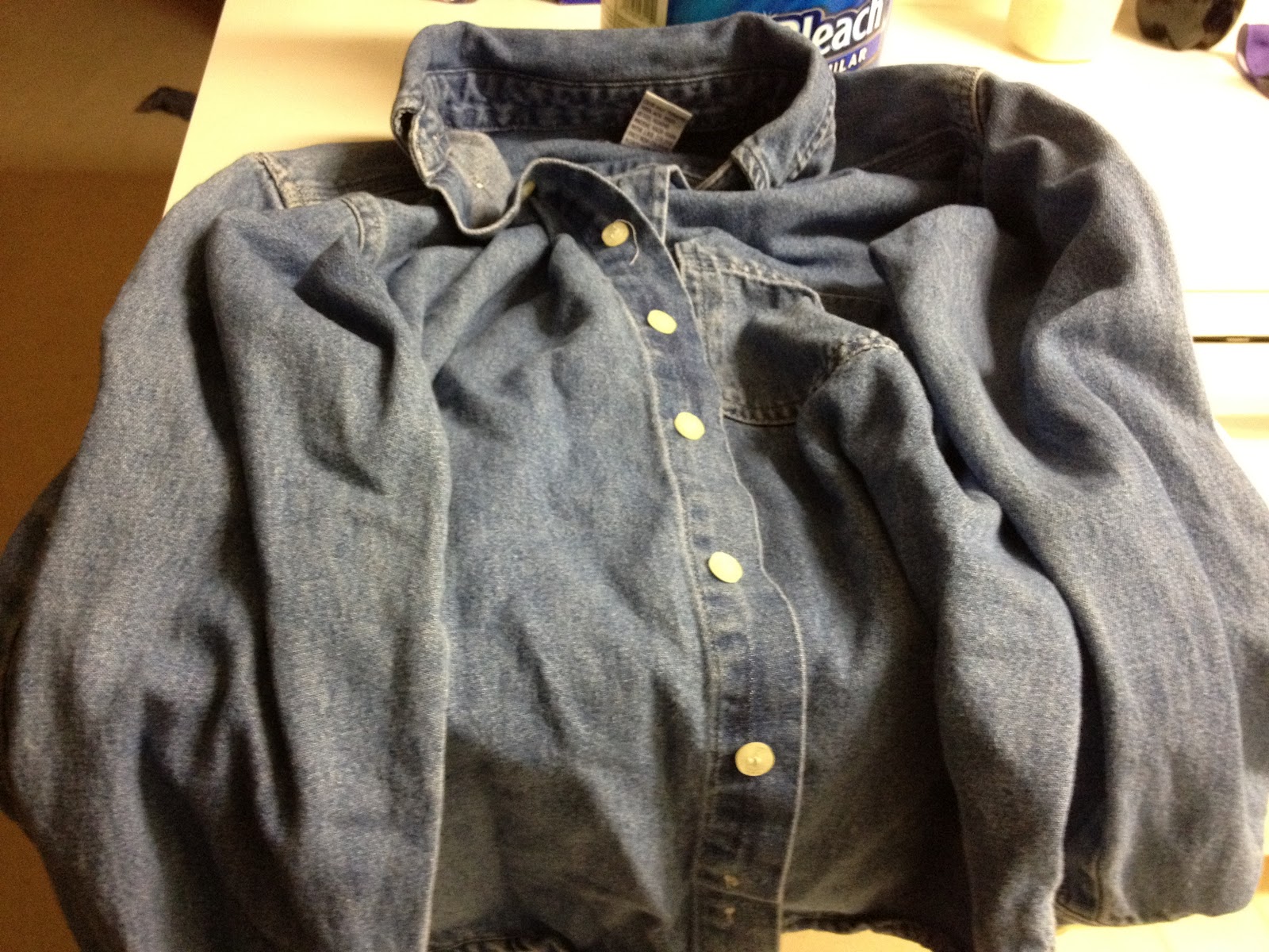 Blog How To Dip Dye Denim Shirt With Bleach (Ombre Fail) DIY (PIC HEAVY)
