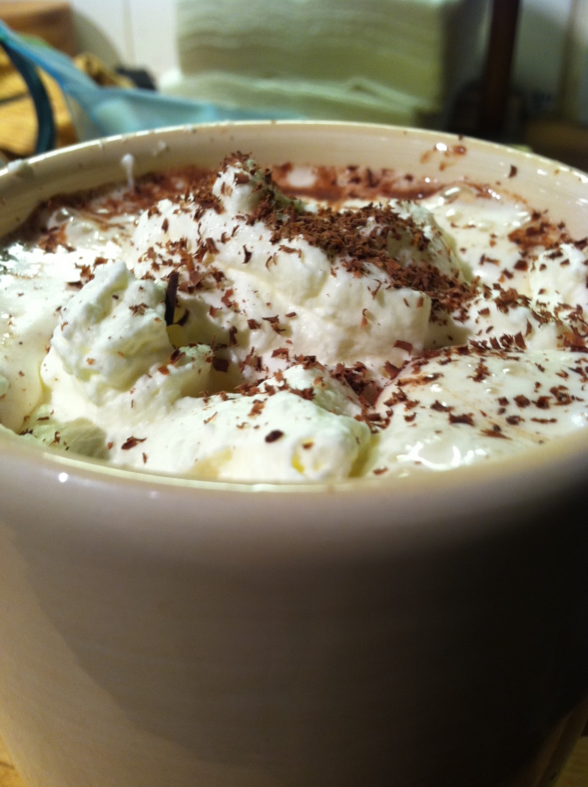 parsley & polka dots hot chocolate with vodka whipped cream