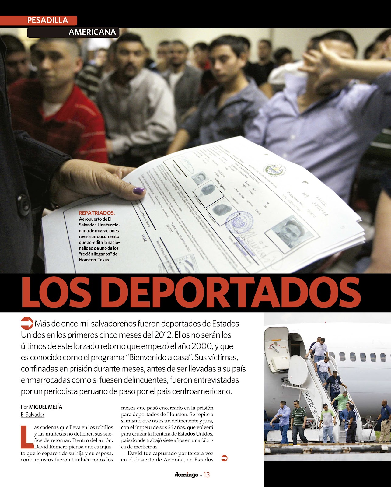 DEPORTADOS Y VIOLENCIA EN EL SALVADOR Diario de Fotografía