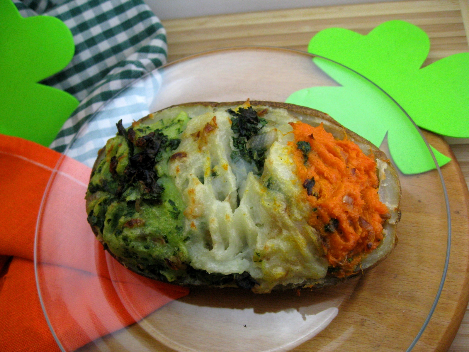 Stocked Kitchen Twice Baked Irish Flag Colcannon Potato