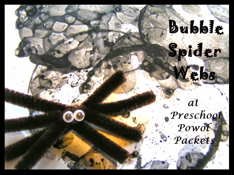 Bubble Spider Webs!!  Preschool Powol Packets