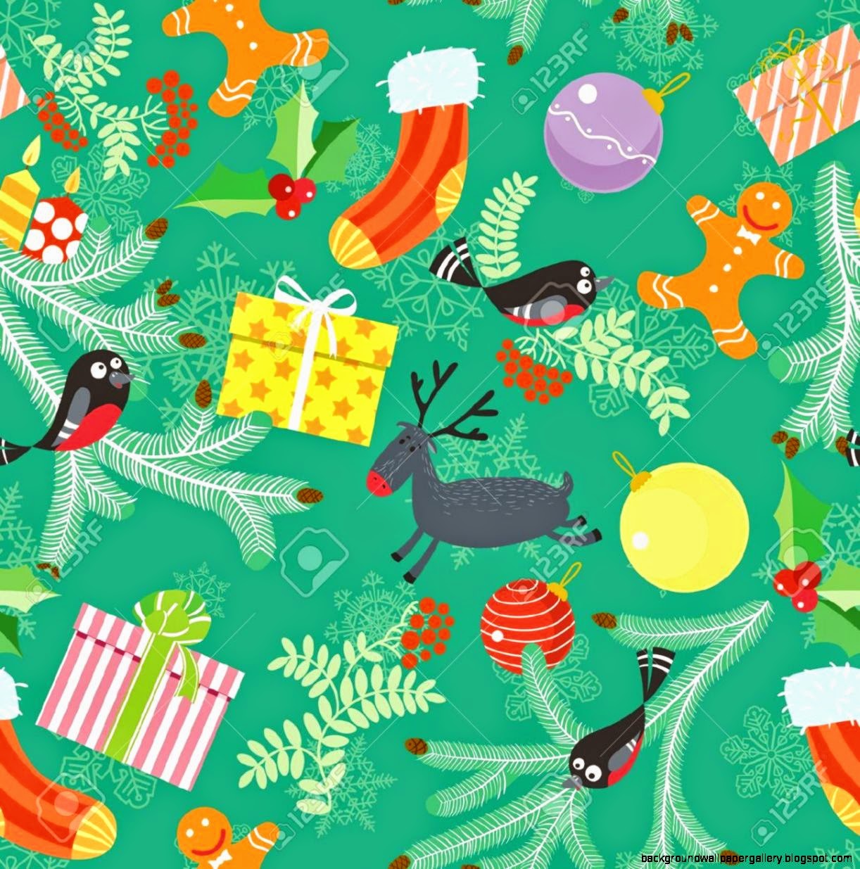 Cute Christmas Vector Wallpaper
