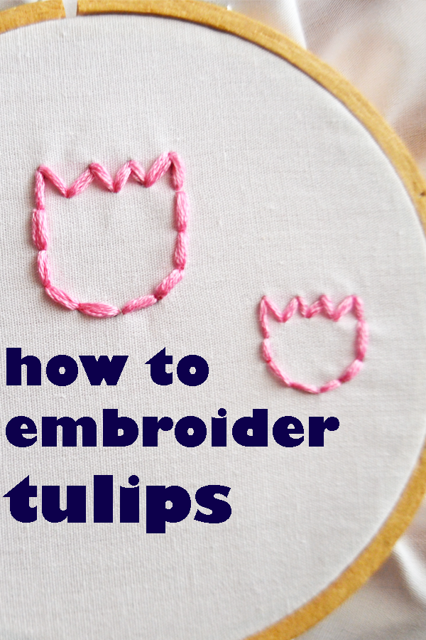 Flashback Summer: how to embroider tulips - sewing DIY