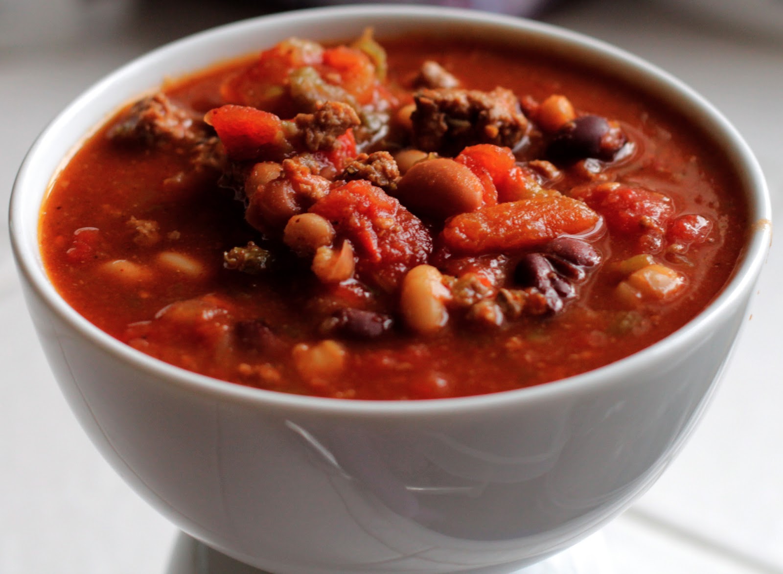 Vegetarian Tales of a Carnivore Slow Cooker Turkey Chili