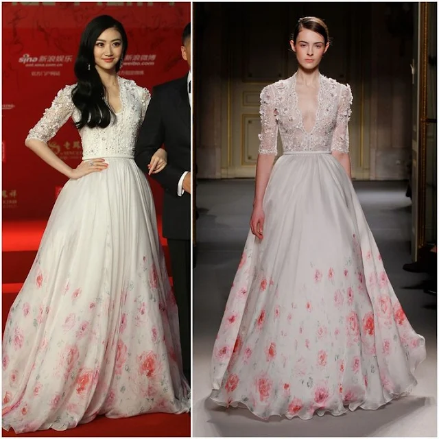 Jing Tian in Georges Hobeika (Spring 2013 Couture) – 2013 Shanghai Film Festival Opening Ceremony