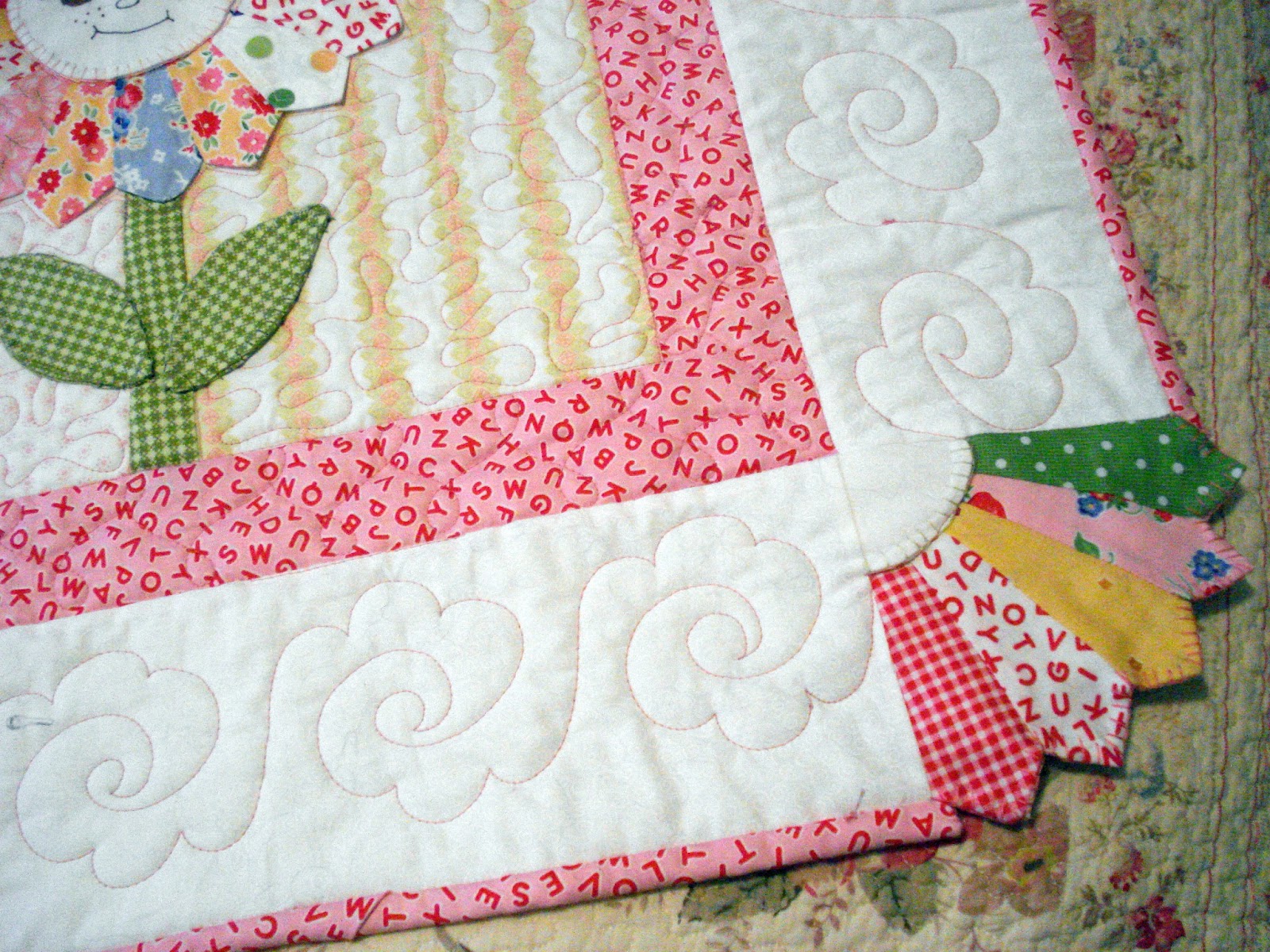 Pink Pincushion BQF Baby Quilt Entry, Sunflower Baby