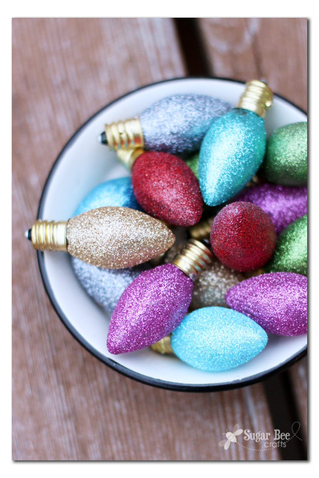 Glitter Christmas Light Bulb Necklace Sugar Bee Crafts