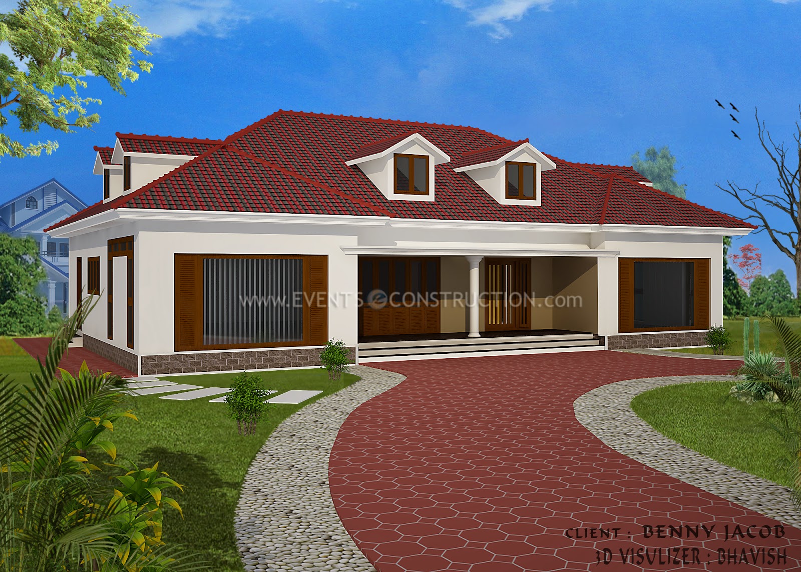 Evens Construction Pvt Ltd Kerala Traditional Home In 267 Square
