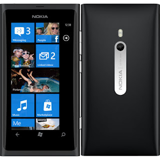 nokia lumia 800 black color front and back