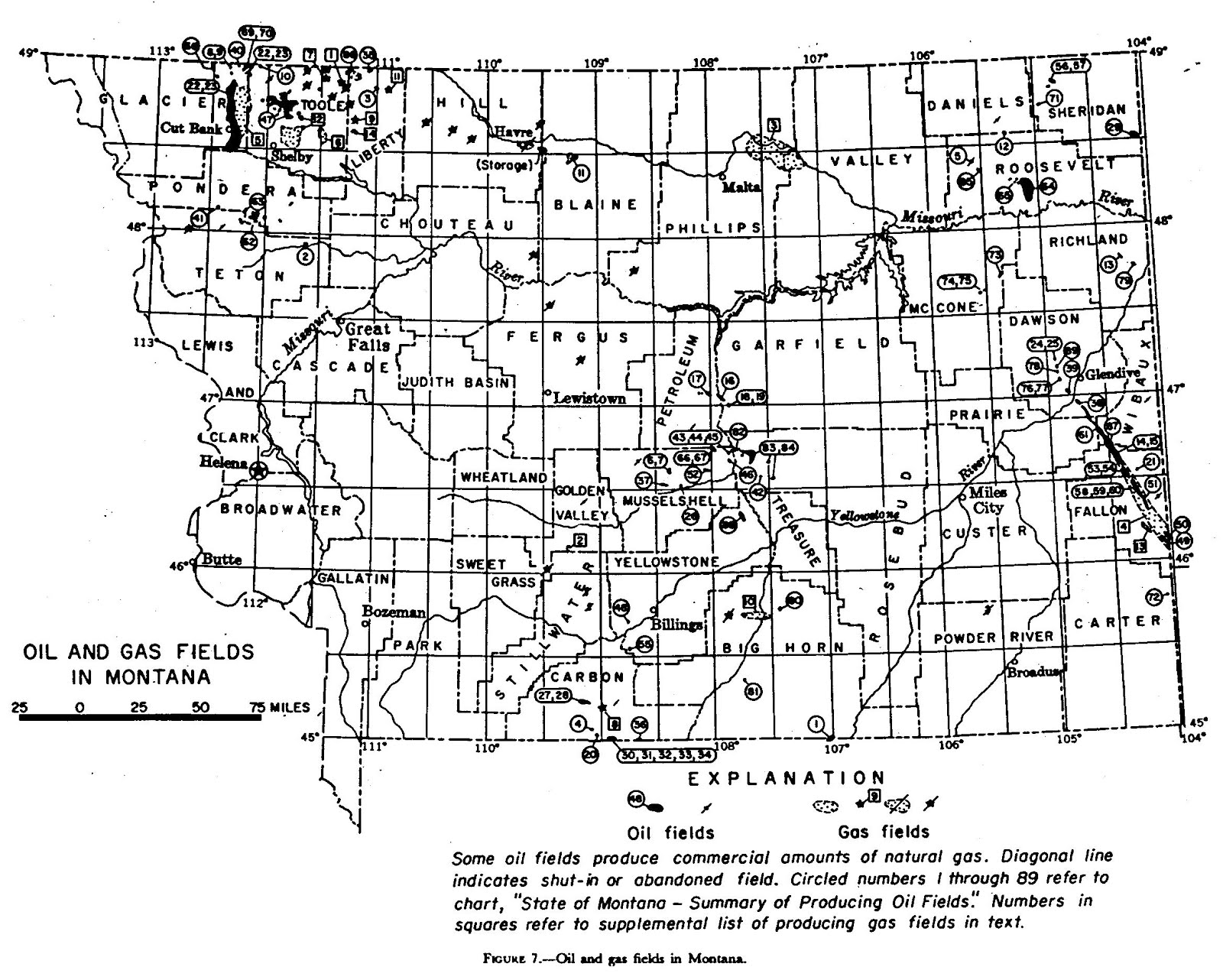 Montana Headlines A Tale of Two Maps Natural gas production in
