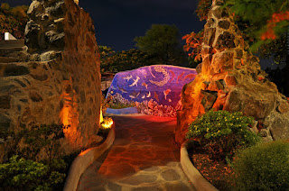 Nighttime view of the Galapagos Eco Lodge
