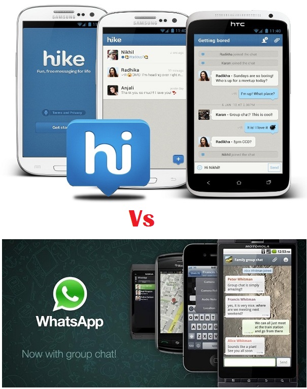 Hike Vs Whatsapp